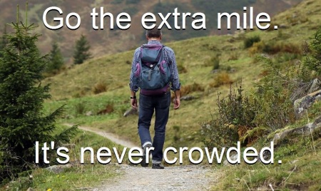extra mile not crowded